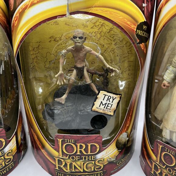 Lord Of The Rings Toy Biz Smeagol Gollum Lot Of 5 Figures TROTK LOTR AS IS - Picture 4 of 12